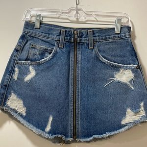Denim mini skirt